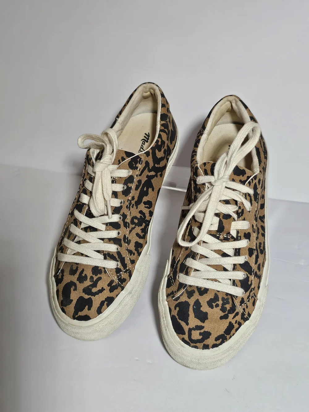 Madewell Women's Leopard Print Canvas Sneakers - Tan/Black
